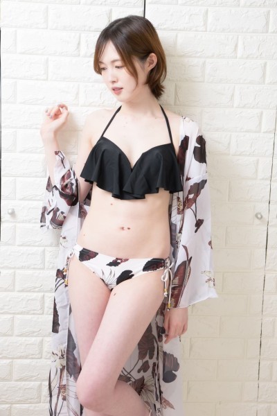 黒×花柄